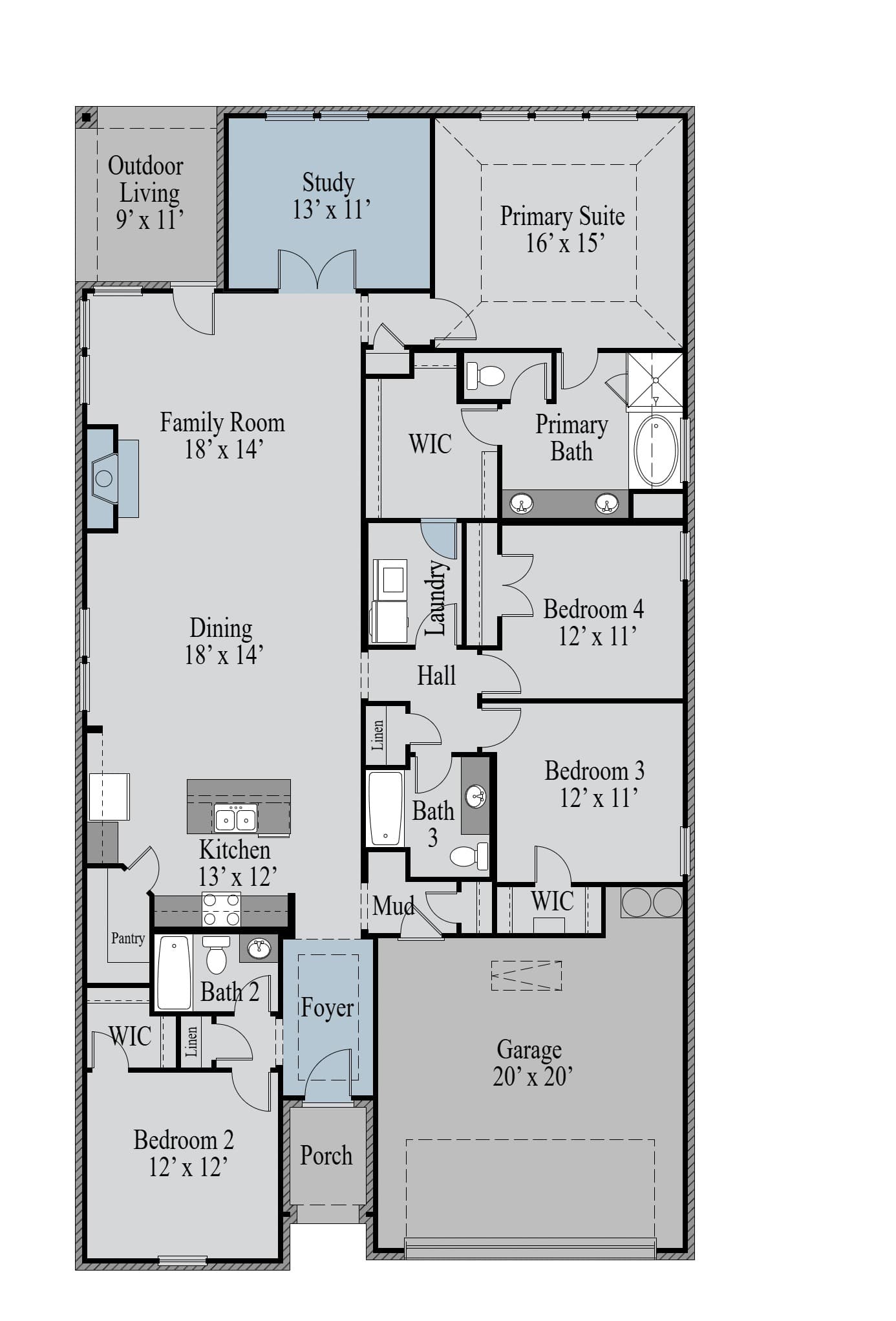 Rio Grande Executive 1st Floor floor plan